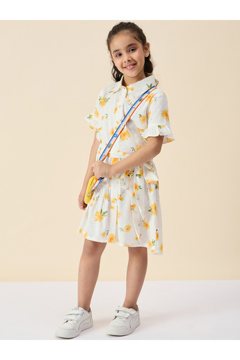 Stylo Bug By Styli Flower Print Dobby Shirt Dress