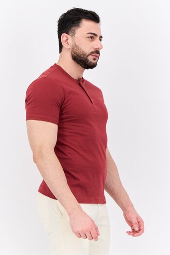 Levi's Men Crew Neck Short Sleeve Plain T-Shirt, Maroon