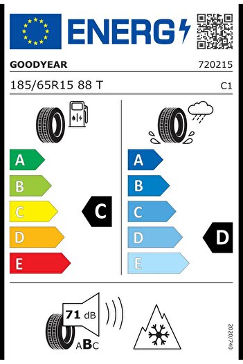Goodyear 185/65 R15 88T WinterCommand Oto Kış Lastiği (Üretim: 2025)