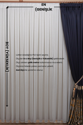 Ta-Ha Perde ve Halı 1-2 Sparse Pile Striped Model Tulle Curtain, Vertical Stripes Off-White Ironing Unwilling Tulle Curtain