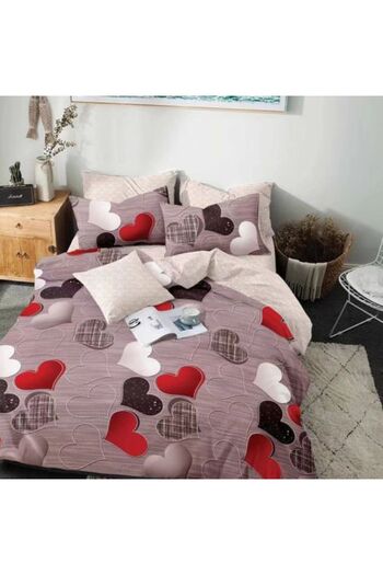 Ralex Economic Package Double Bed Linen Finet 6 Pieces + 2 Quilted Pillows 50 x 70 cm + Quilt 200 x 215 cm