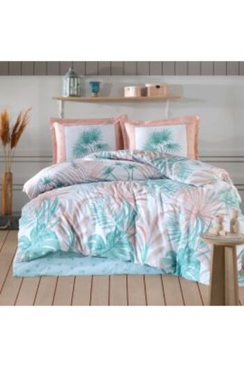 Ralex Double Bed Linen 100% Cotton Ranforce 4 pieces extra large, bed sheet 240 x 260 cm, duvet cover 200