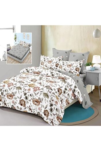 Ralex Economic Bedding Package Double Bed Finet 6 Pieces with Mattress Cover + 2 Quilted Pillows 50 x 70 c