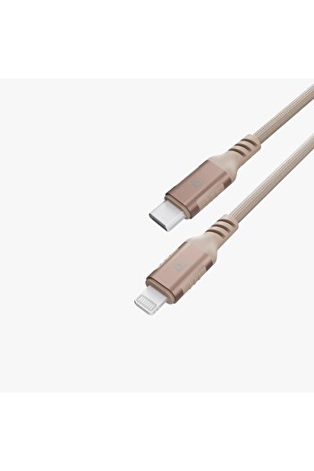Powerology MFI Lightning to USB-C Aluminum Shell Nylon Braided Cable 1.2 Meter