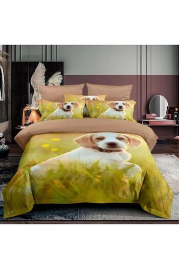 Ralex Economic Bedding Package for One Person, Cotton Finet 3D, Quilted Pillow and Quilt