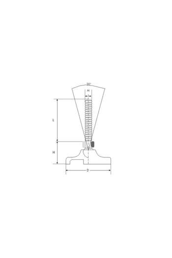 Sedef Polyamide Based Articulated Machine Foot M16X100 Diameter110