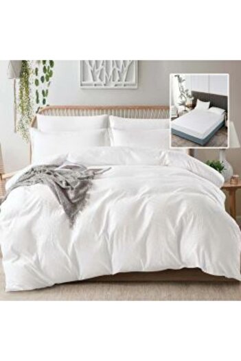 Ralex Double Bed Linen Creponata UNI 6 pieces, Mattress Cover 160/180 x 200 cm, Duvet 200 x 230 cm, 2 Pill