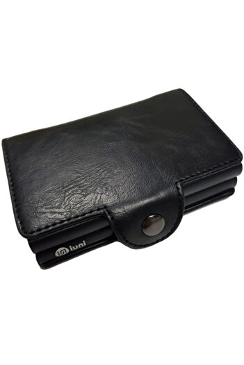 iUni P3 Double RFID Wallet, 16 cards, Black