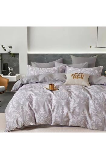 Ralex Double Bed Linen Percalle Printed 100% Cotton, 4 Pieces, Bed Sheet 240 x 260 cm, Duvet Cover 200 x 2