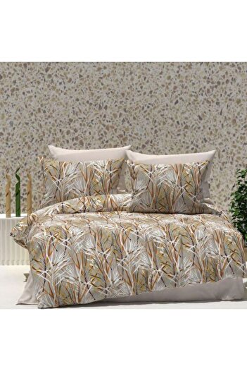 Ralex Double Bed Linen Set Cotton Ranforce 4 Pieces 240 x 260 cm Sheet, 200 x 230 cm Duvet Cover, 2 Pillow