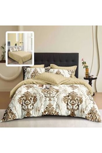 Ralex Double Bed Cotton Finet Bedding Set 6 Pieces 220 x 240 cm, Duvet 200 x 220 cm, 2 Pillowcases 50 x 70