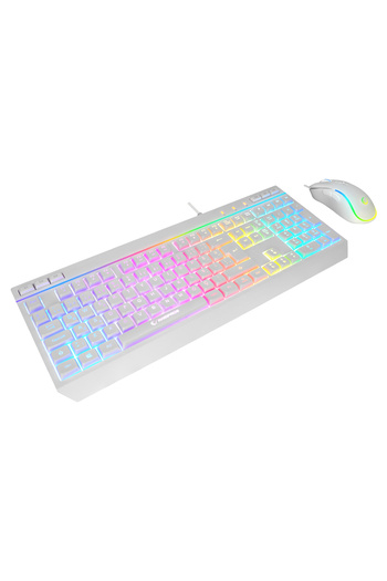 Rampage KM-R57 Seraphic Beyaz RGB Oyuncu Multimedia Klavye ve 12800 Dpi Mouse Gaming Set