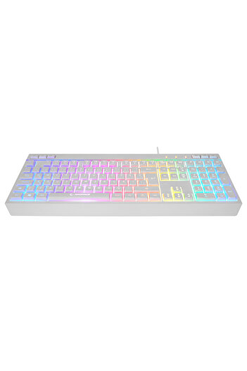 Rampage KM-R57 Seraphic Beyaz RGB Oyuncu Multimedia Klavye ve 12800 Dpi Mouse Gaming Set