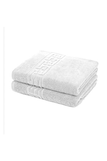 OEM Set 2 face towels, Cotton, 500g/m², 50x90cm, White