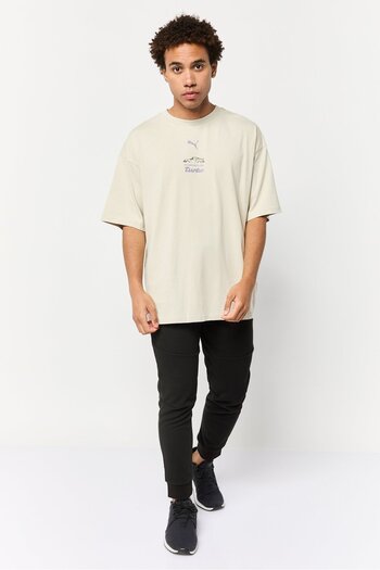Puma x Porsche Design Men Sportswear Fit Short Sleeves Outdoor T-Shirt, Tan