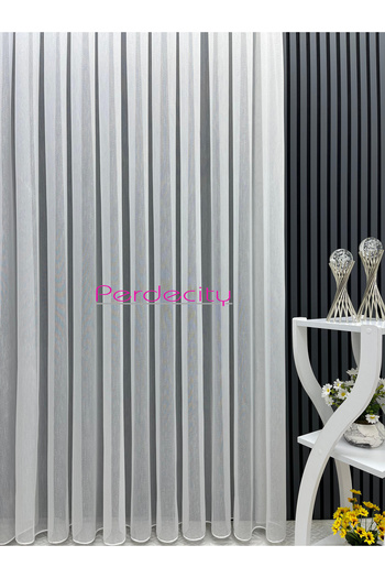 PERDECITY Bamboo Herringbone Pattern Tulle Curtain 1X3 Tight Pleated Ironing Does Not Wrinkle Suitable for Any Room