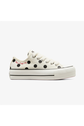 Converse Chuck Taylor All Star Lift Polka Dots Kadın Krem Platform Sneaker