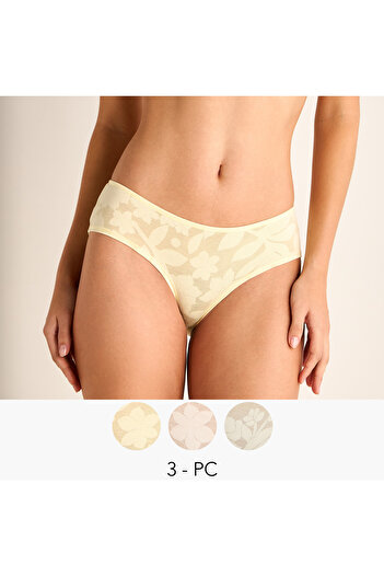 FAV Set of 3 - Floral Textured Briefs