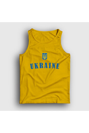 Presmono Unisex Yellow Trident Coat of Arms Ukraine Ukrainian Tank Top 563171Tt