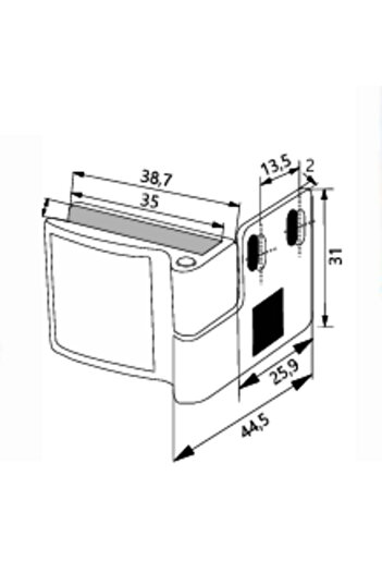 Osena 1 Set Glass Hinge (8-4108)