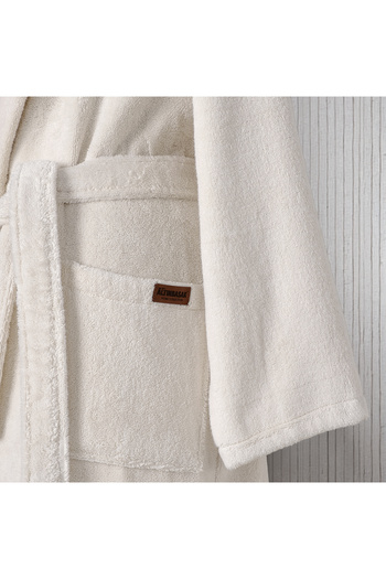 Altınbaşak Dolce microcotton hooded unisex bathrobe linen