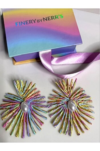Finery by Nerrs Linen Earrings (4 Individual Colors, Color Codes Can Be Selected Below)