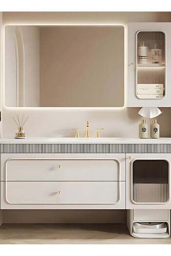 Taimi Wall Mirror 80x60cm-Elegant Design Mirror with 3-Light Levels,Makeup Mirror Dressing Room,Enterway