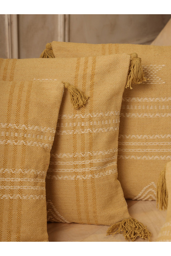 Sanskrutihomes By Styli Striped Cotton Cushion Cover - 45x45cm