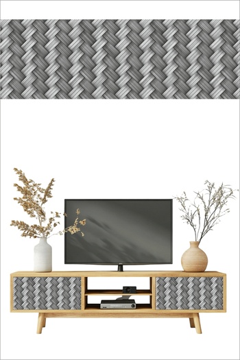 Bigaimaj Wicker Rattan Patterned Self-Adhesive Lamination Cabinet, Dresser, Nightstand Covering Foil