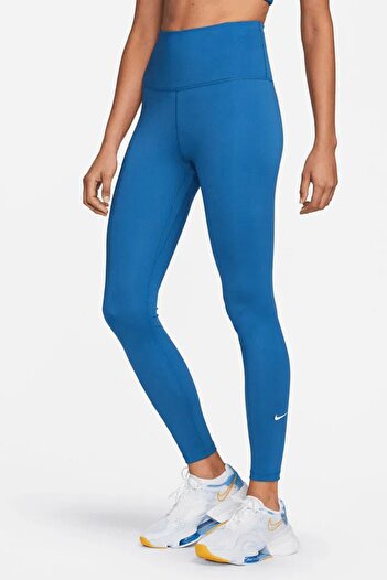 Nike Leggings One High Rise Leggings cu talie înaltă, lungime întreagă, cu 2 buzunare, albastru