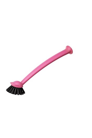 dalip Circular Dish Brush with Suction Cup, 29cm, Pink