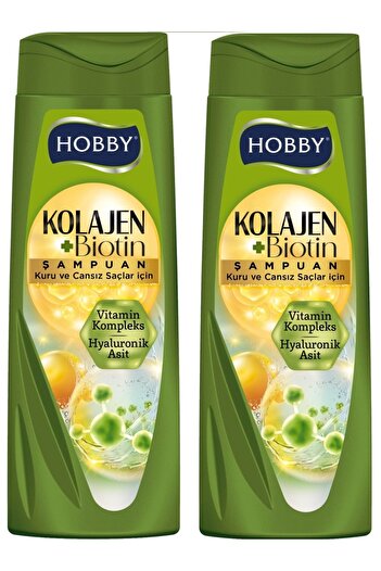 Hobby Shampoo Keratin Caffeine Dry and Lifeless Hair Hyaluronic Acid 480 ml X 2 Pieces