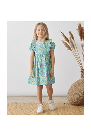 CİCHLİD Girl's Flower Patterned Dress