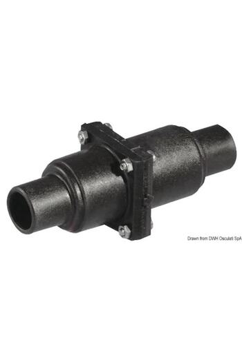 OSCULATI In-Line Check Valve Whale, Diameter 25/38 mm, Polypropylene Body, Nitrile Duckbill Valve