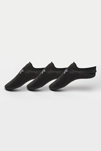 Under Armour , Set de sosete unisex foarte scurte, pentru antrenament Essential - 3 perechi, Negru, X