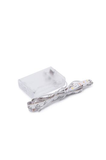 Dali LED Strip Warm Light, 1m Length, 3xAA Batteries, 30 LEDs, White