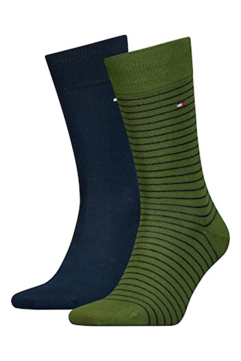 Tommy Hilfiger , Set de sosete lungi - 2 perechi, Verde inchis, Bleumarin, 39-42