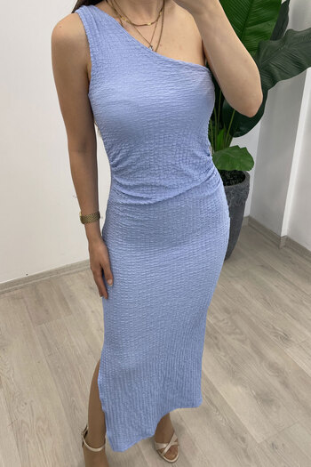 Nazline Rochie midi cu un singur umăr pentru damă
