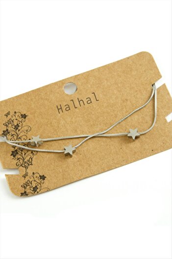 AKSESUARIM Star Luxury Steel Anklet