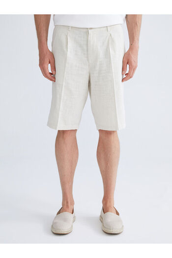 LC Waikiki Beige Standard Fit Poplin Men's Shorts
