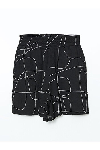LC Waikiki New Season Patterned Women's Shorts with Elastic Waist - S5Jl57Z8