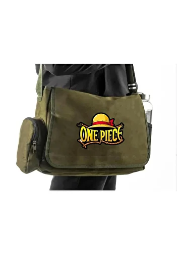 DEEFWEAR Khaki One Piece Printed Back to School Messenger Bag