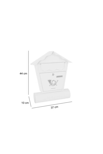 JollyMag Mailbox, white, 44x37x10 cm, Nestor