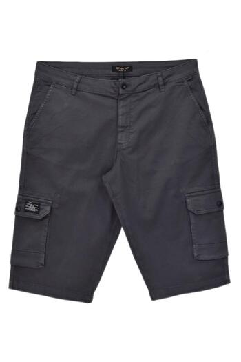 DYNAMO Men's Cargo Pocket Canvas Capri Shorts Bgl-St04736