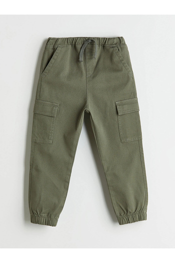 LC Waikiki Lcw Kids Khaki Elastic Waist Boys Cargo Jogger Pants