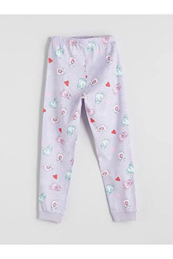 LC Waikiki LCW Kids Pembe Bisiklet Yaka Kız Çocuk Pijama Takımı