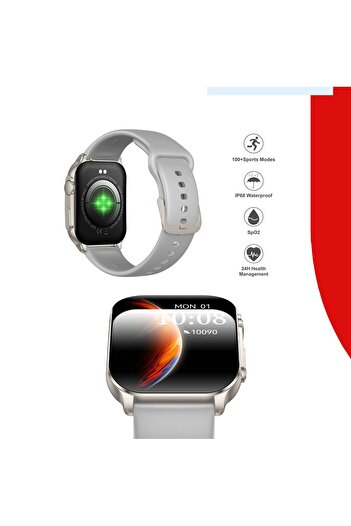 LIBRO Curved Smart Watch: 2.01" Super AMOLED, Titanium Body, IP-Rated, 300mAh Battery.