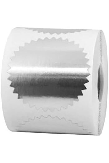Generic Steel Stamped Embossed Stickers, Multipurpose Self-Adhesive Label Paper for Office Business Barcode