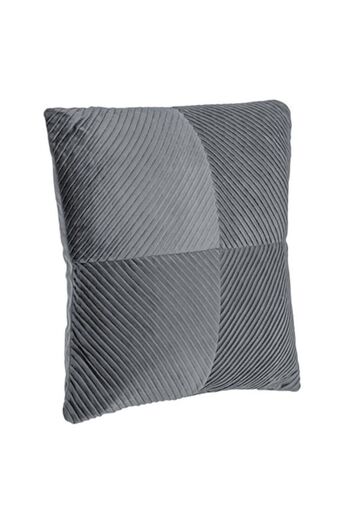 OEM Perna Decorativa de Iarna Gri Velvet cu Dungi Reliefate
