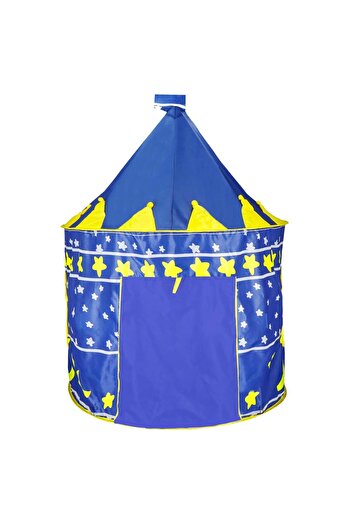 SERSIMO Cort Castel de joaca pentru copii, pliabil, 100x140 cm, albastru